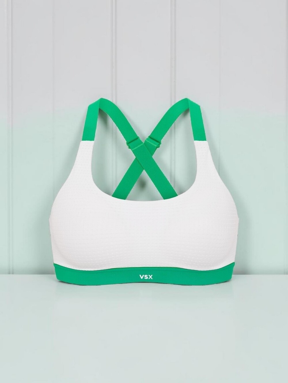 VSX Lightweight Mesh 2.0 Sports Bra White / Green Size M